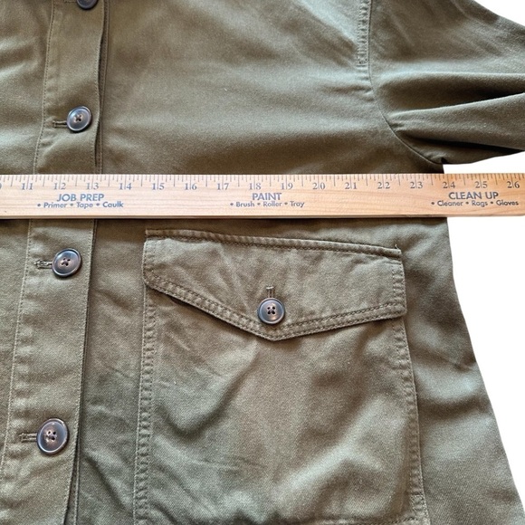Madewell olive army green crop jacket in size large in excellent condition. - Picture 8 of 13
